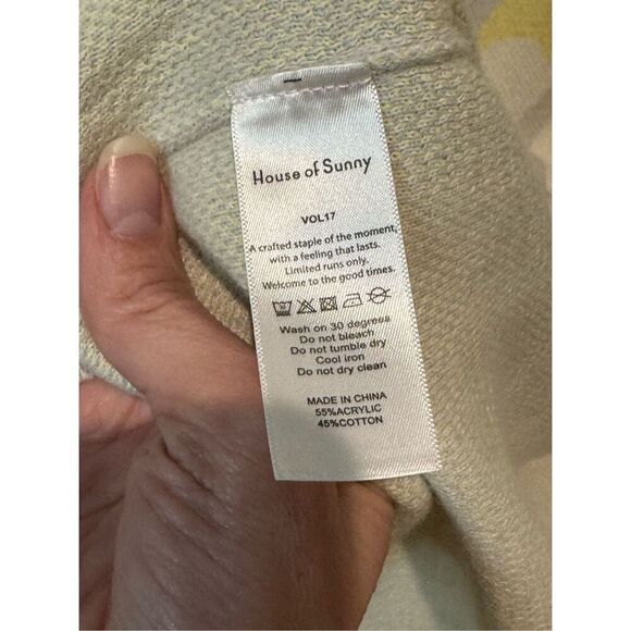 House of Sunny Hibiscus Aaron Knit Long Length Short Sleeve Top Women's 8US - Picture 13 of 16